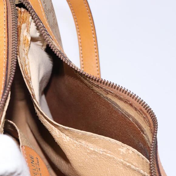 CELINE Macadam Canvas Shoulder Bag Pvc Beige Gold - Picture 13 of 13